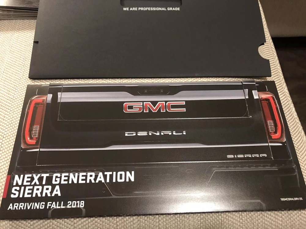 2019 GMC SIERRA 2-page Pull out Original Sales Brochure