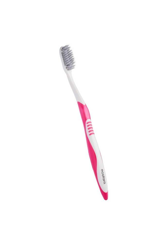EcoFam Compostable Toothbrush with Silver Anti-Microbial Bristles (8 pack)