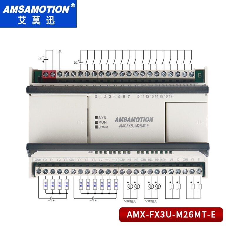 FX3U-M26MR-E M26MT-E For Mitsubishi MELSEC PLC 4AI/2AO MODBUS Analog EM3 Module