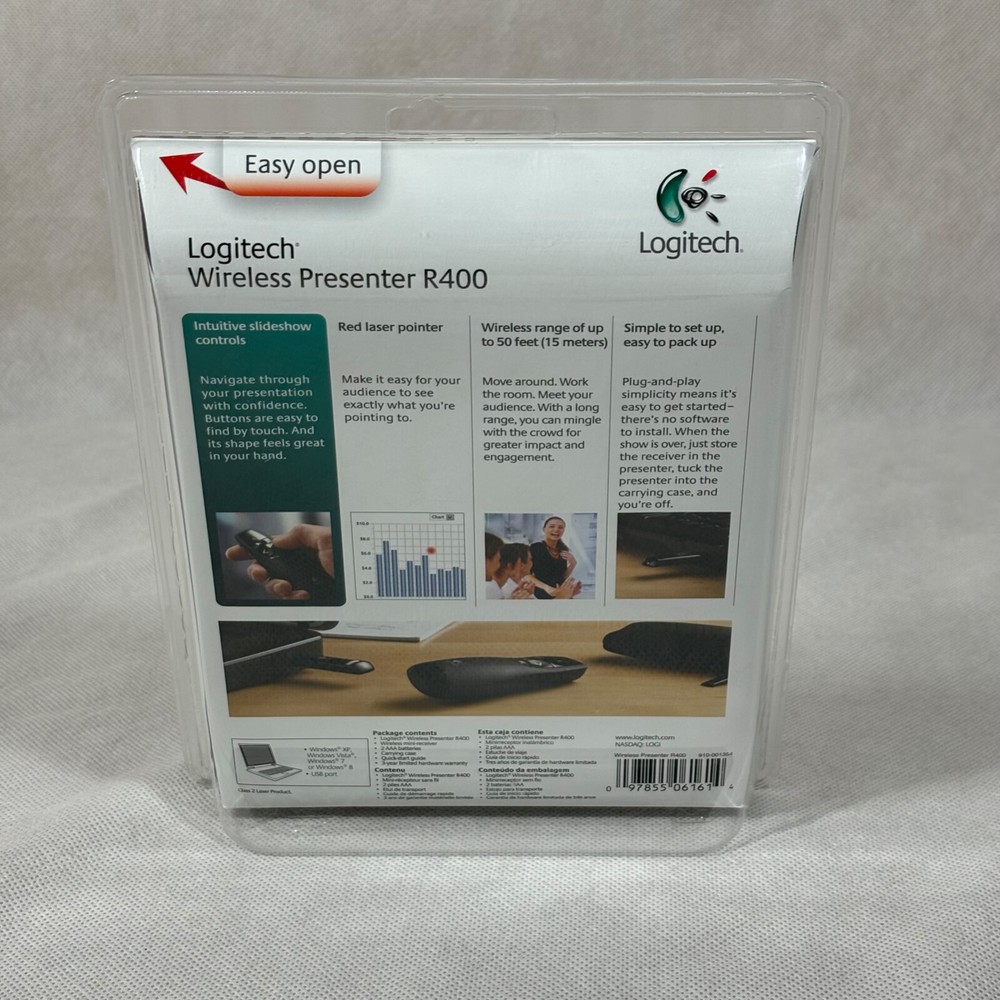 Logitech Wireless Presenter R400 Laser Pointer Remote Control