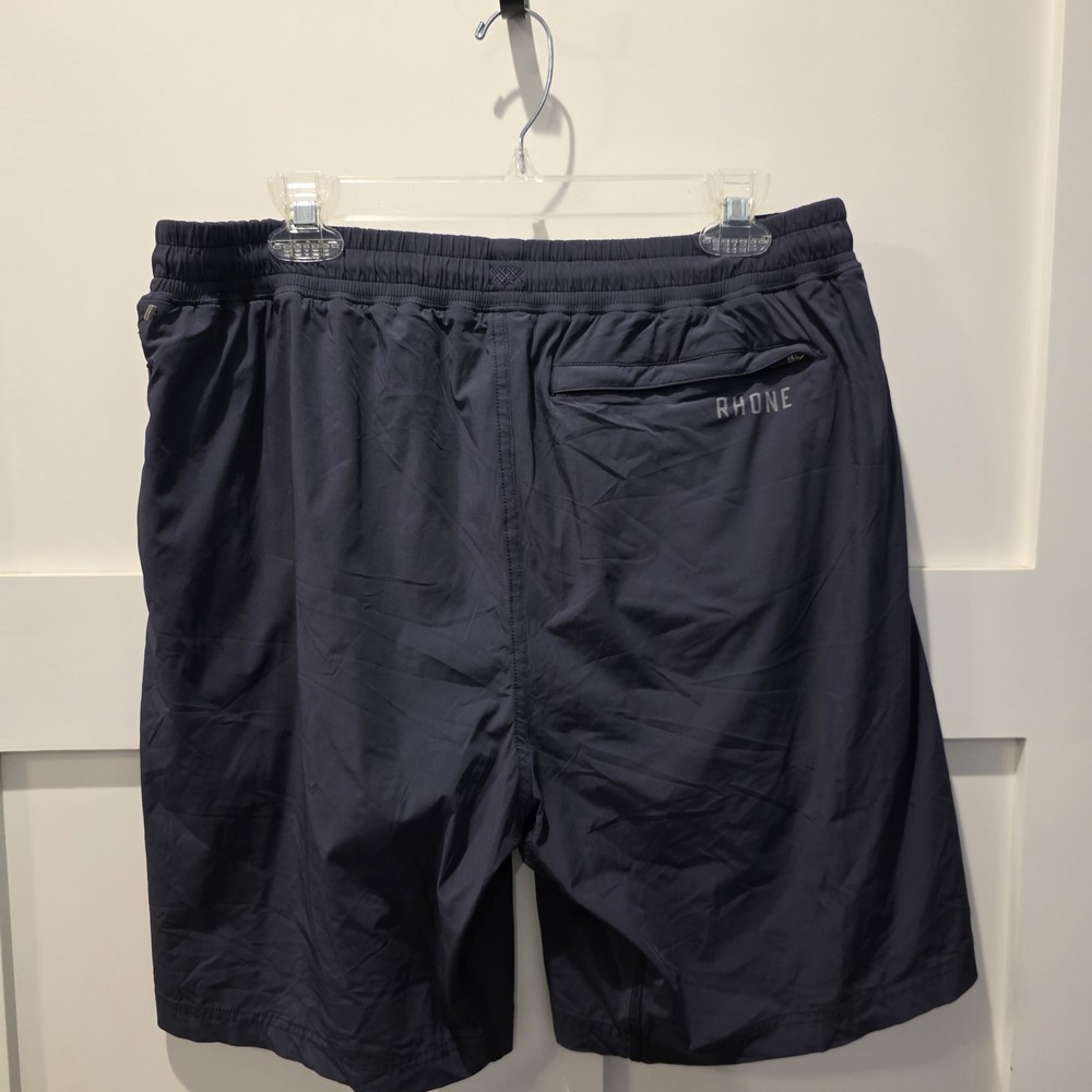 Rhone Men's XL Compression Lined Shorts Navy Blue Athletic Athleisure Workout