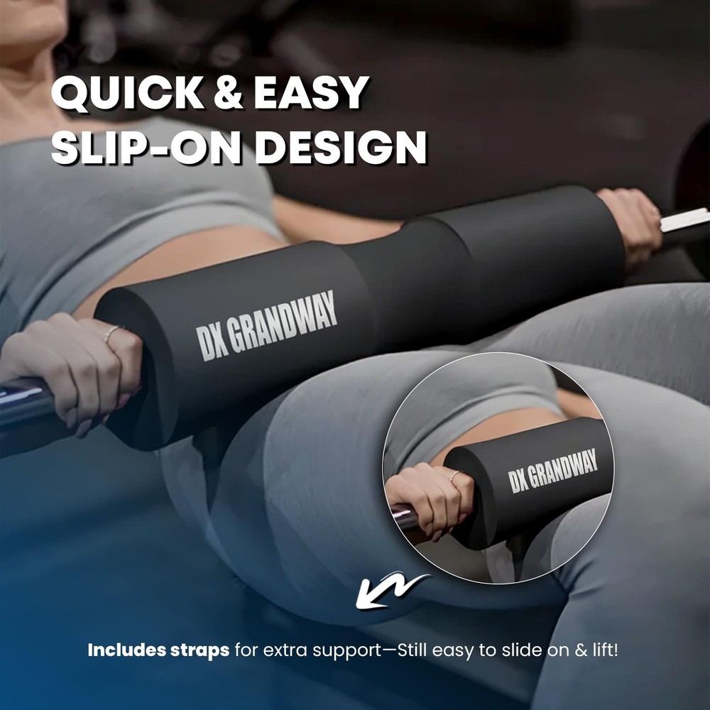 Advanced Squat Pad - Barbell Pad for Hip Thrusts, Squats & Lunges - Neck & Sh...