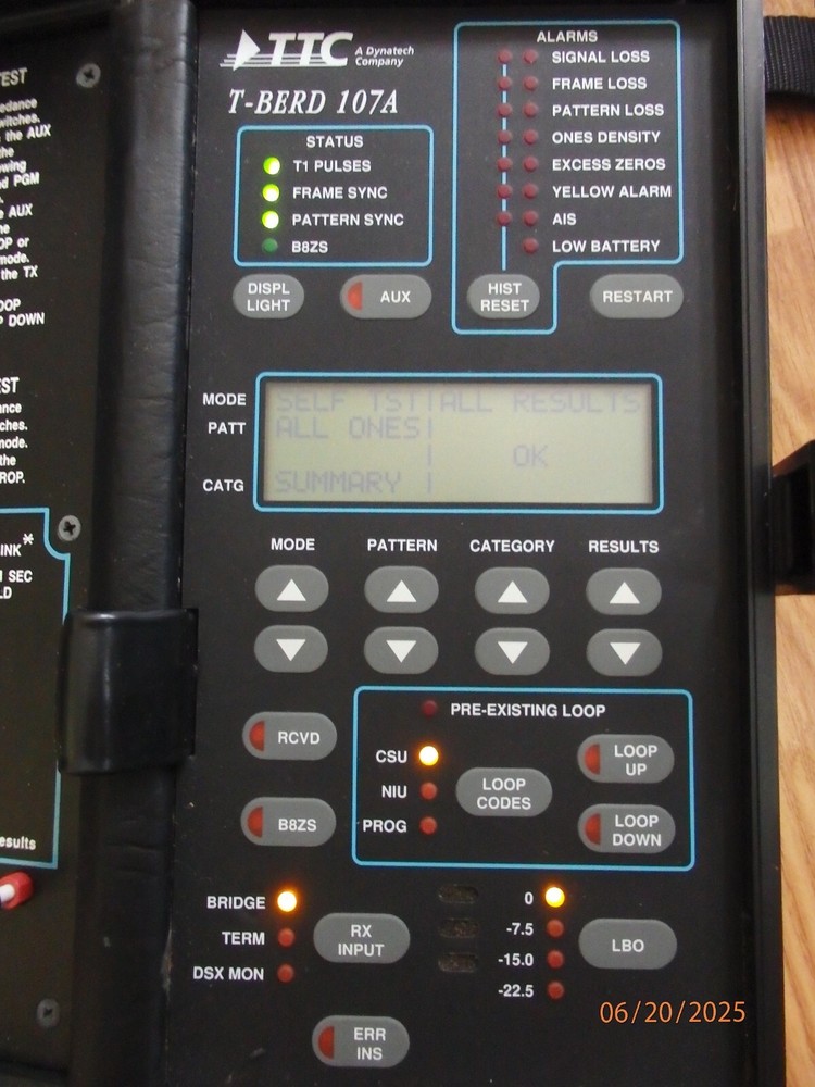 TTC T-Berd 107A T-Carrier Analyzer