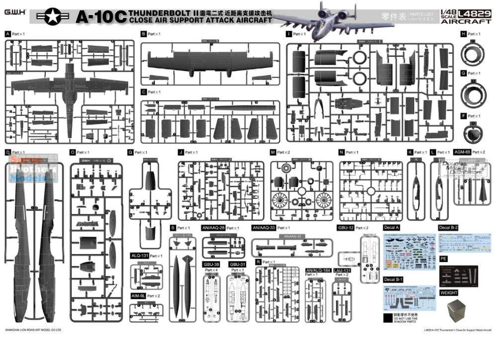 LNRL4829 1:48 Great Wall Hobby A-10C Thunderbolt II