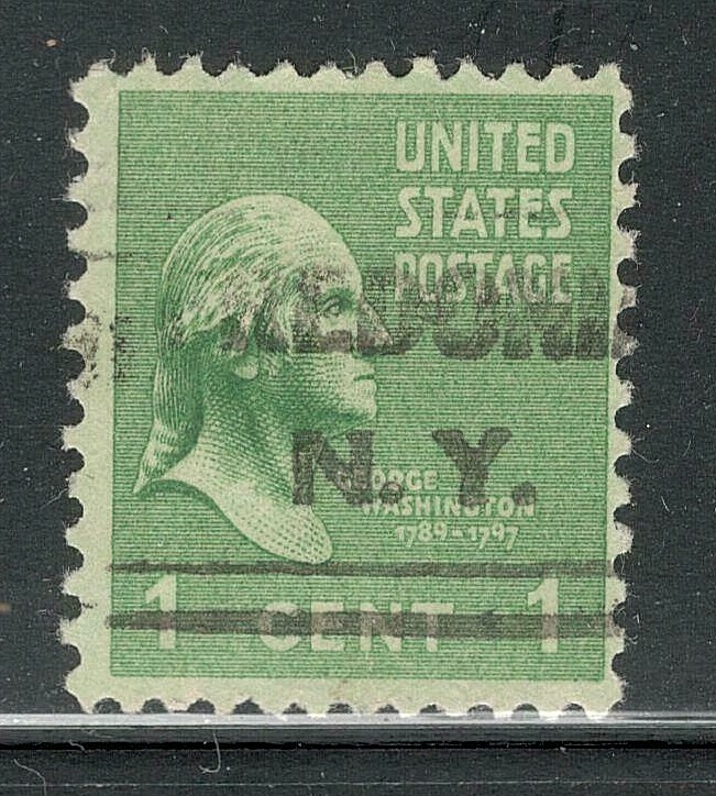 Sc # 804 ~ 1 cent Washington Issue, Precancel, FREDONIA  N. Y.