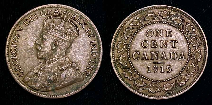 CANADA 1915 Large Cent XF