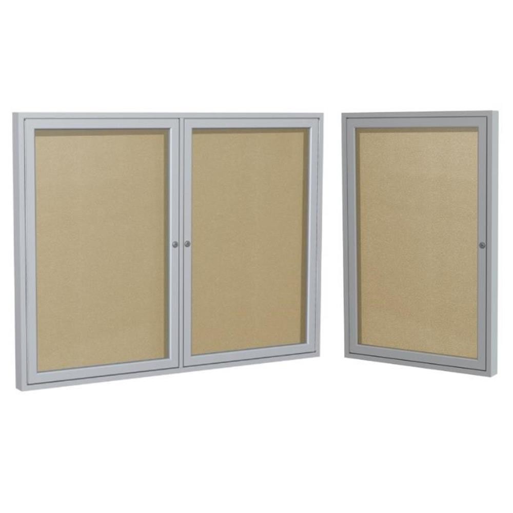 Home Square 2-Piece Set with 2 Door Bulletin Board & 36" x 24" Bulletin Board