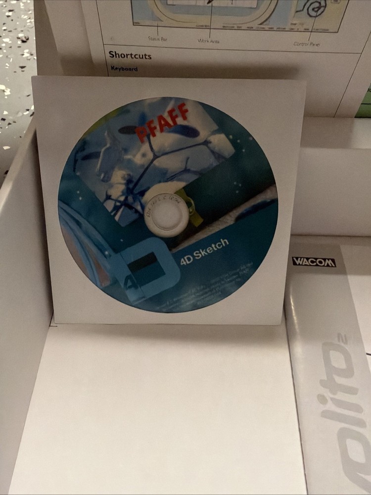 PFAFF 4D SKETCH CREATIVE EMBROIDERY SYSTEM SOFTWARE OPEN BOX