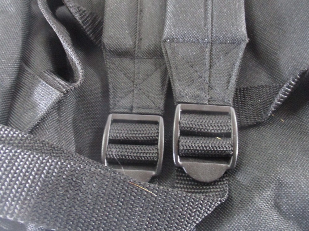 Acro Bag Black Backpack Zip Front Pocket Inner Pouch Adjustable Strap Style 3055