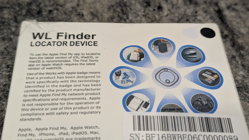 4 Pack - Air Tracker Tags, Bluetooth Tracker Works with Apple Find My APP (iOS)