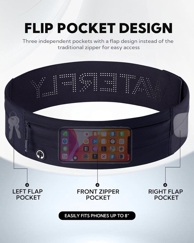 WATERFLY Running Belt Fanny Pack open box