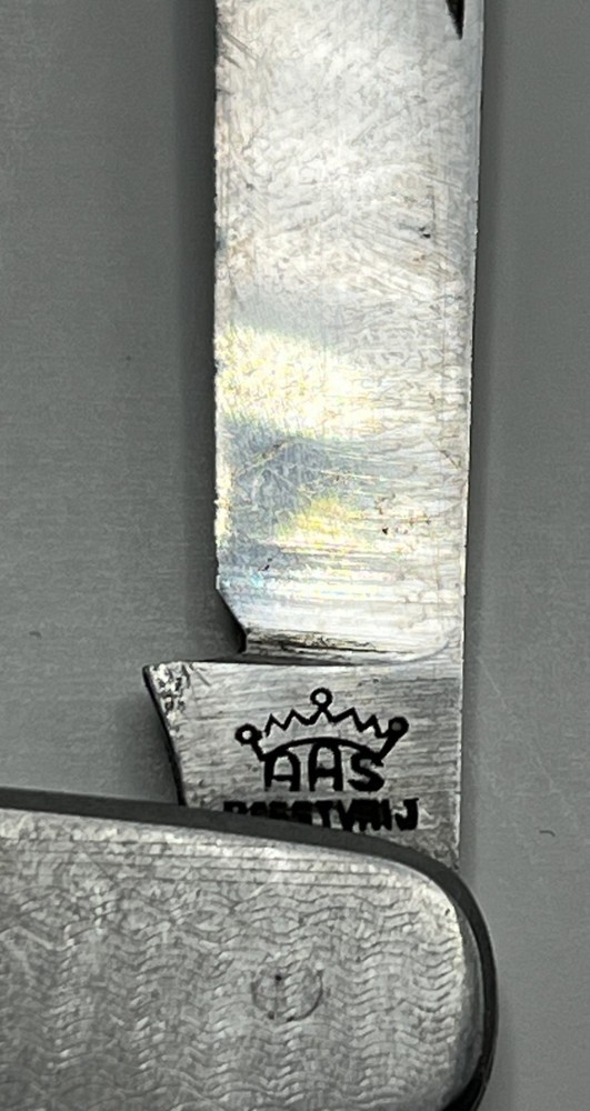 Vintage?  Silver Slim Thin 2 Blade Pen Pocket Knife