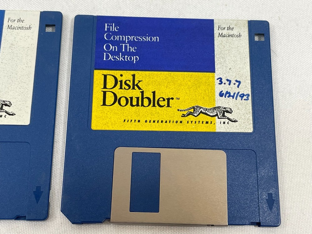 Vintage 1992 Disk Doubler 3.5" Floppy Disk MAC Disk 1 & 2 Salient