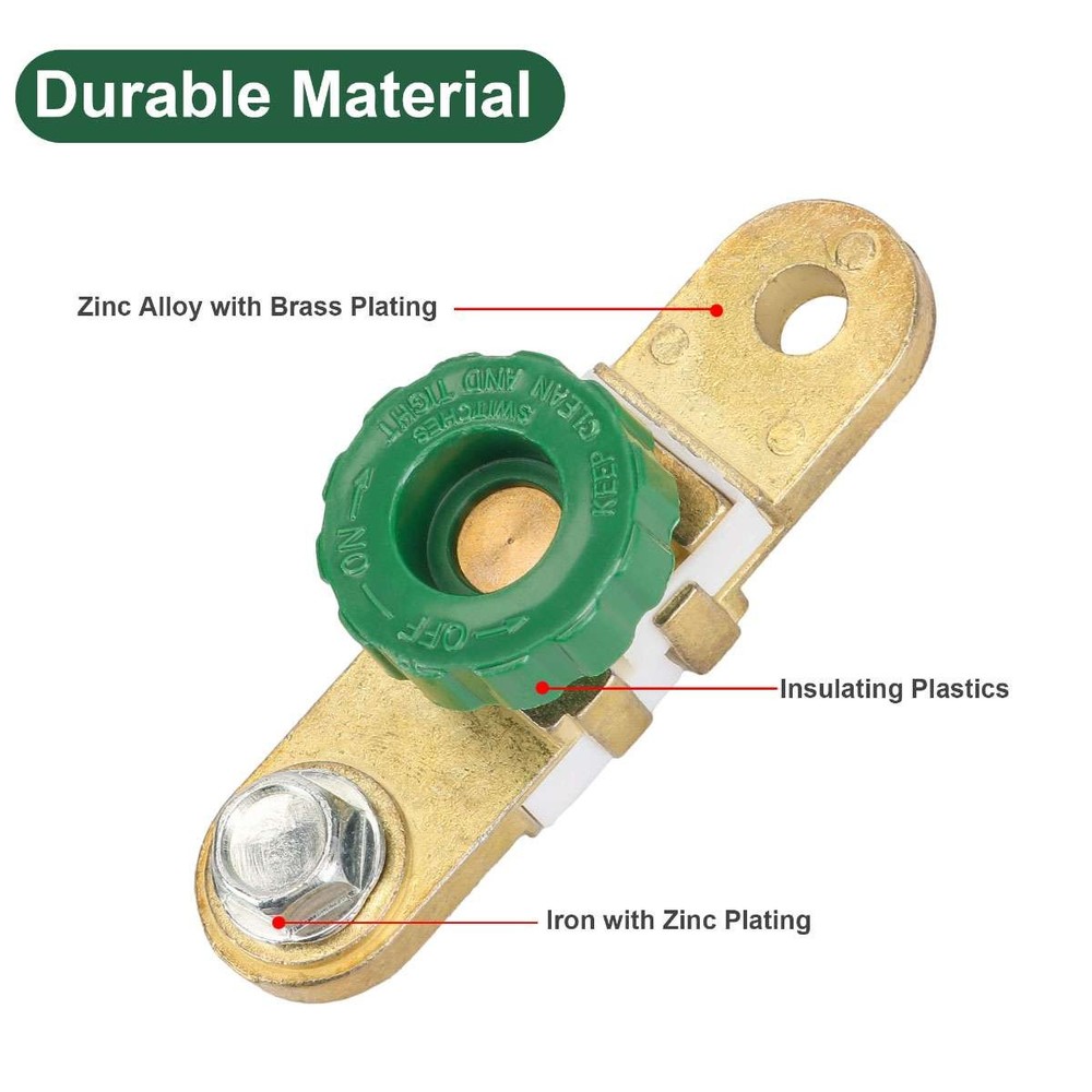 2 Electronics Side Post Battery Terminal Switch Quick Cut-off Disconnect for Car