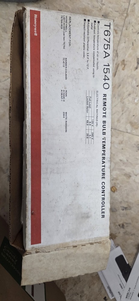 Honeywell T675A1540 Remote Bulb Temperature Controller