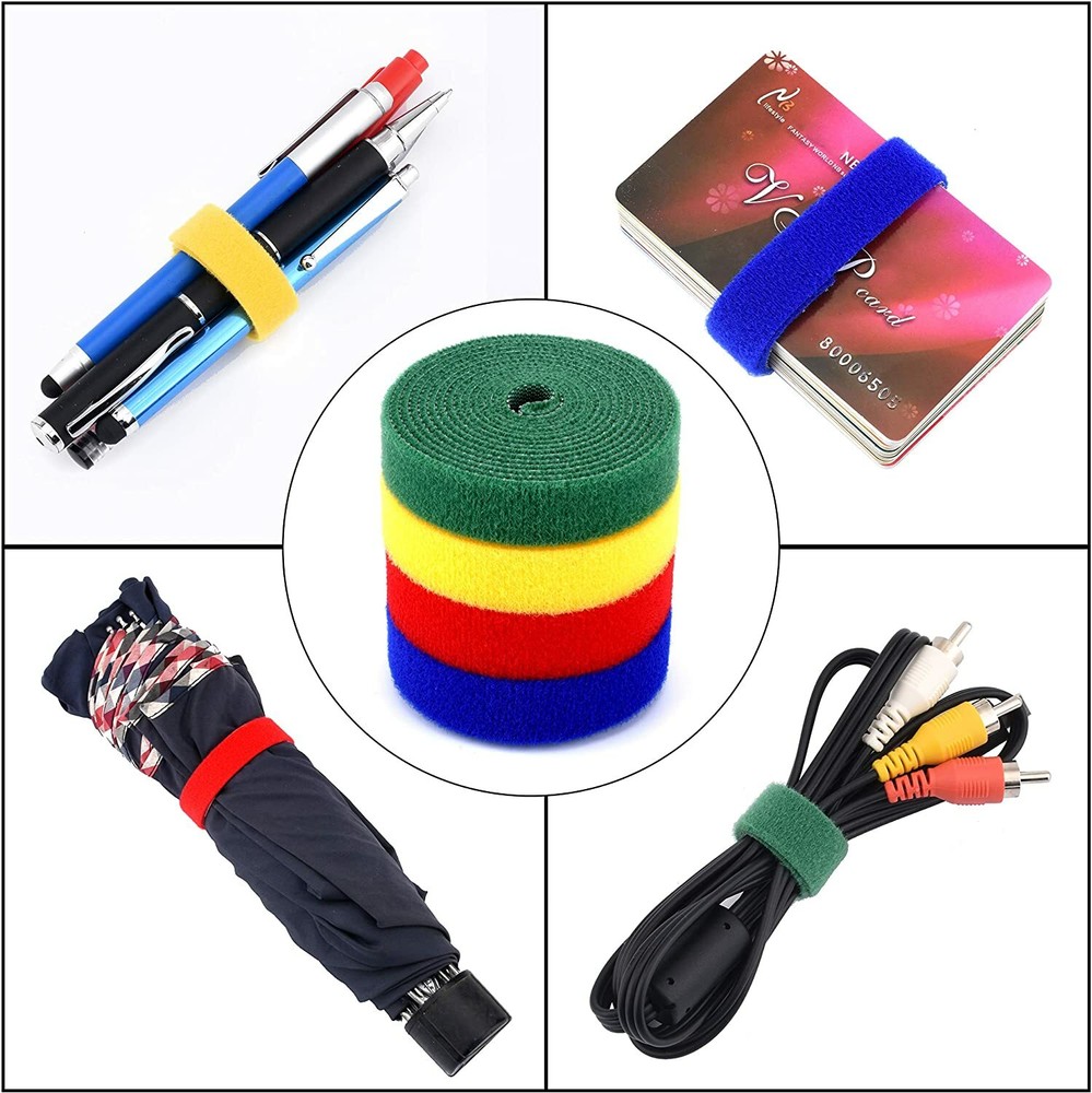 Hook and Loop Strap Reusable Cable Ties TV PC Tidy Organizer Garden Ties