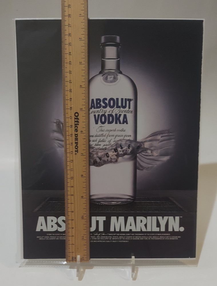 Absolute Marilyn Vodka Magazine Ad Monroe Garter