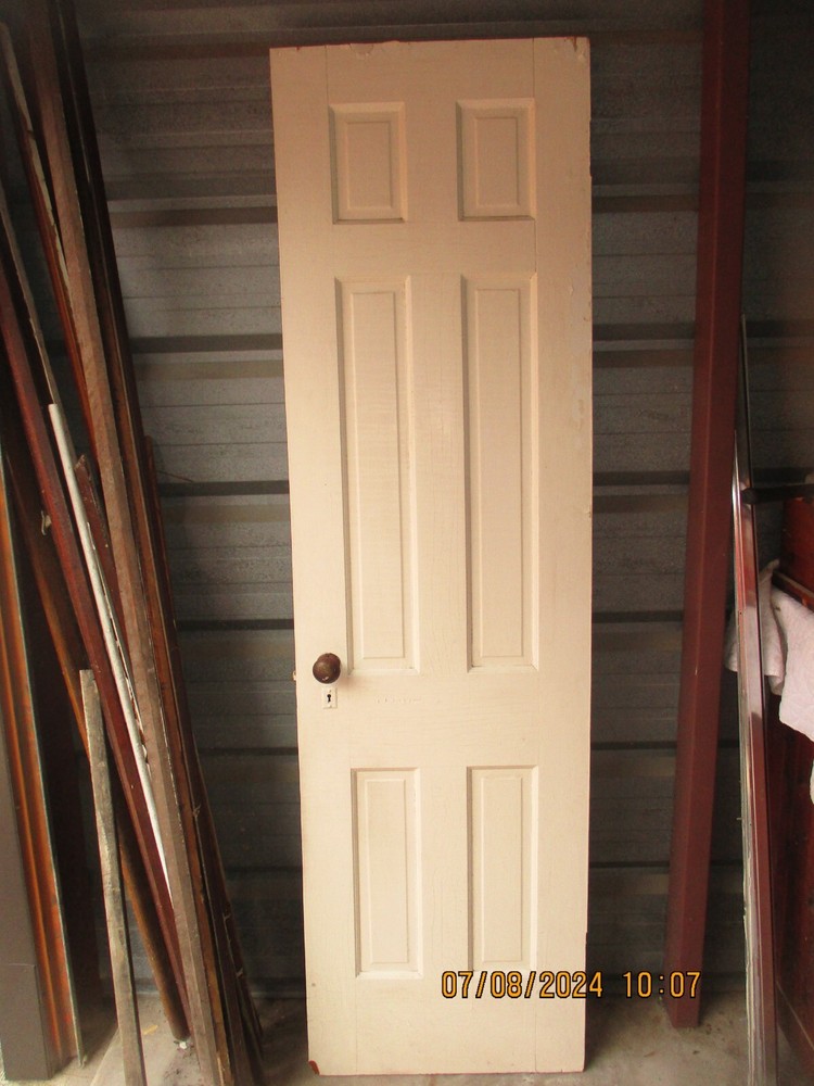 ANTIQUE VINTAGE 6 PANEL SOLID WOOD INTERIOR DOOR WE SHIP!!!!!