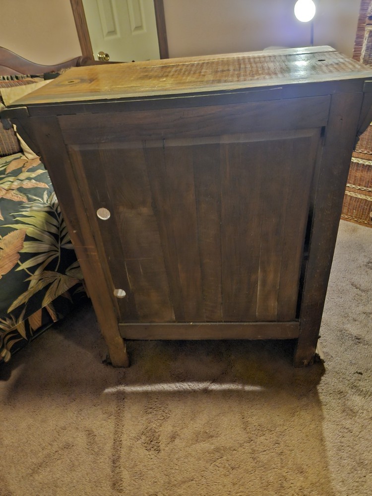 Antique Carved Oak Bookcase Cupboard