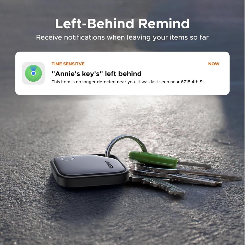 UGREEN FineTrack (iOS Only) Air Tracker Tags, 2-Year Replaceable Battery Blue...