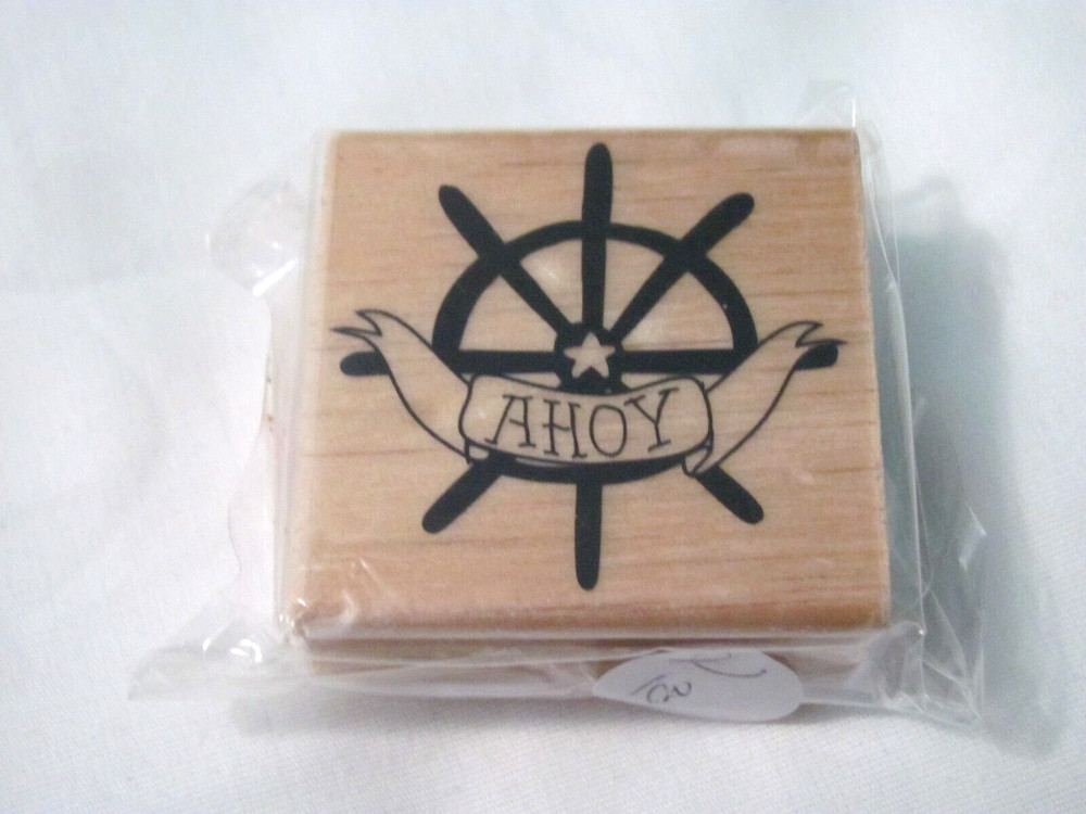 NEW RUBBER STAMP ~~ "AHOY"