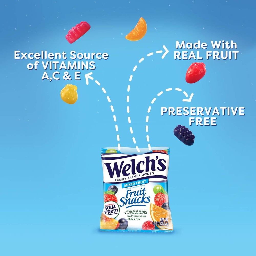 Welch's Fruit Snacks, Variety Pack With Mixed Fruit, Berries 'N Cherries &