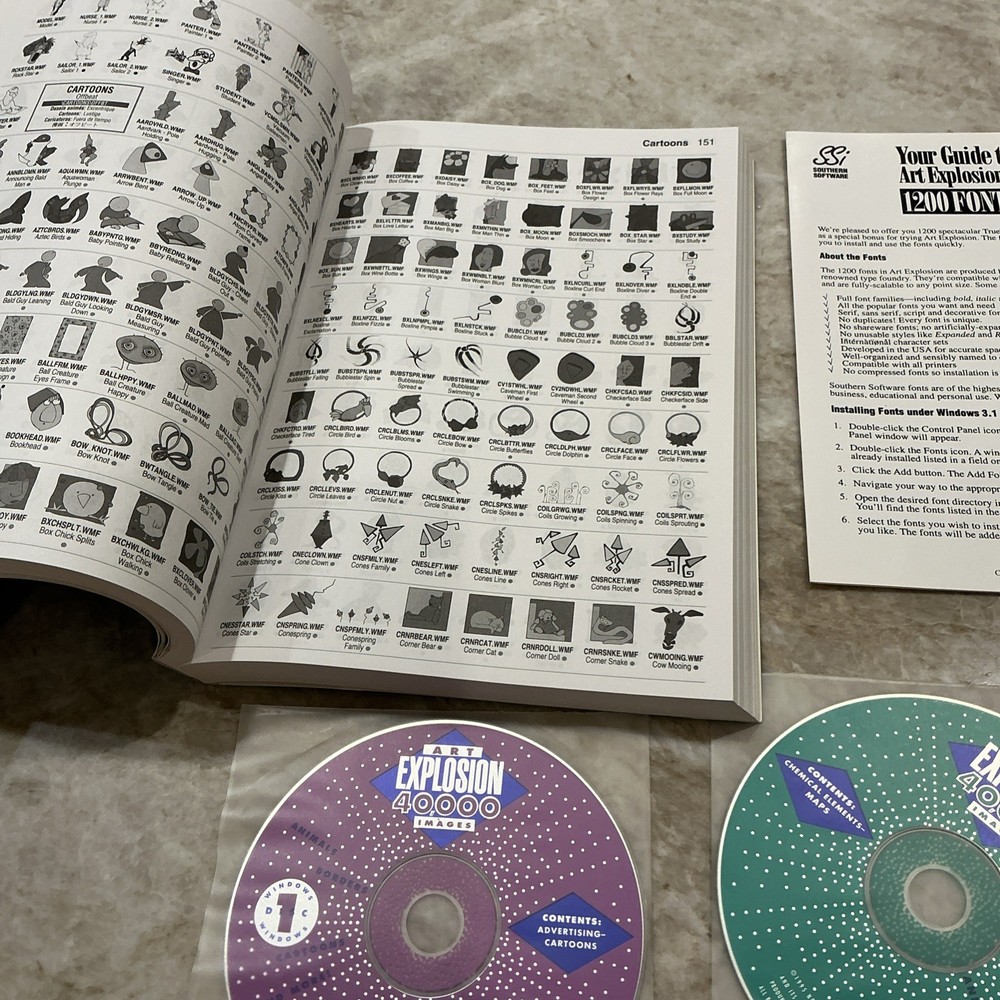 ART EXPLOSION 40,000 Images (4 Discs) 1995 - PC Big Box Software