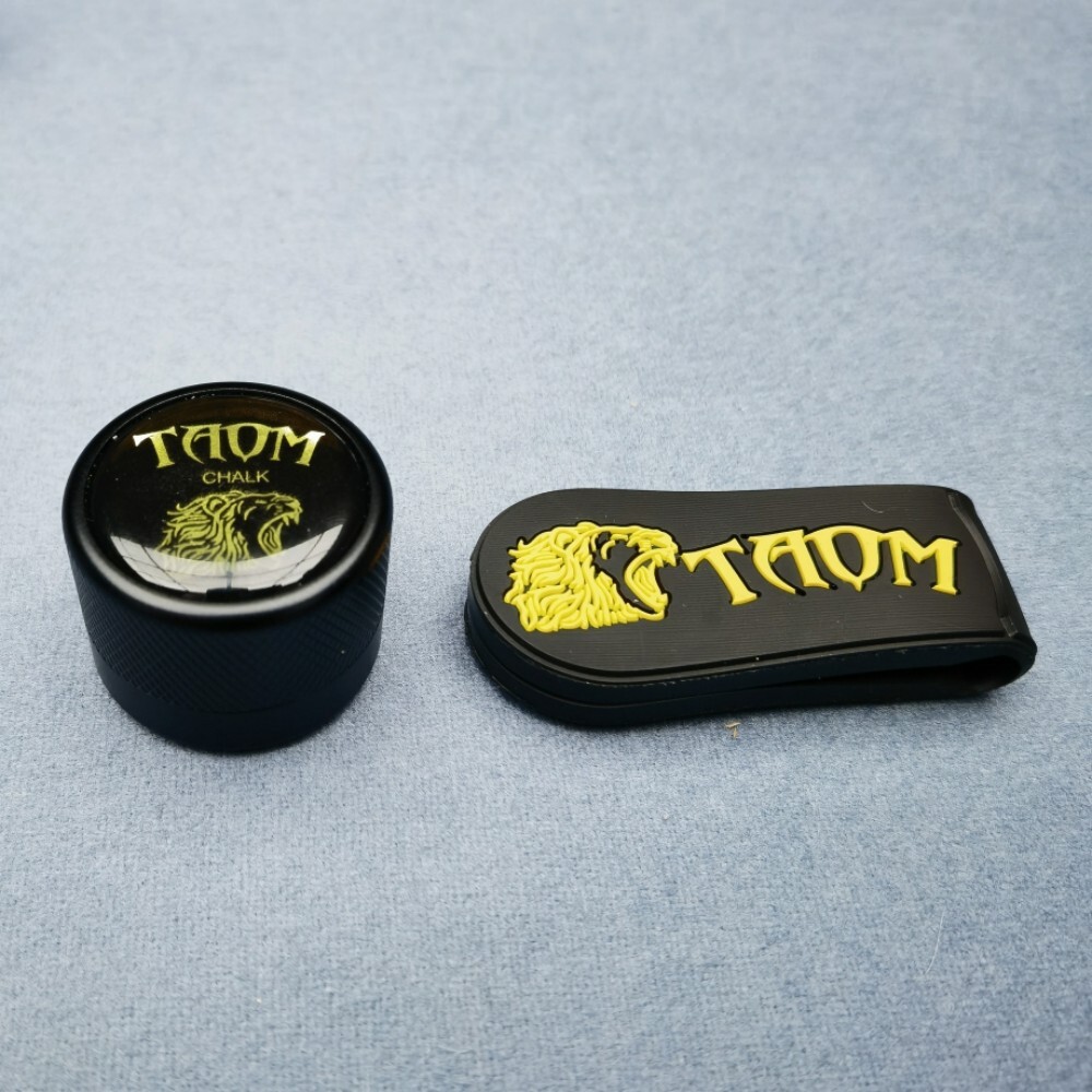 TAOM Pool Chalk Holder Clip Round Shaped Practical Magnetic Tool