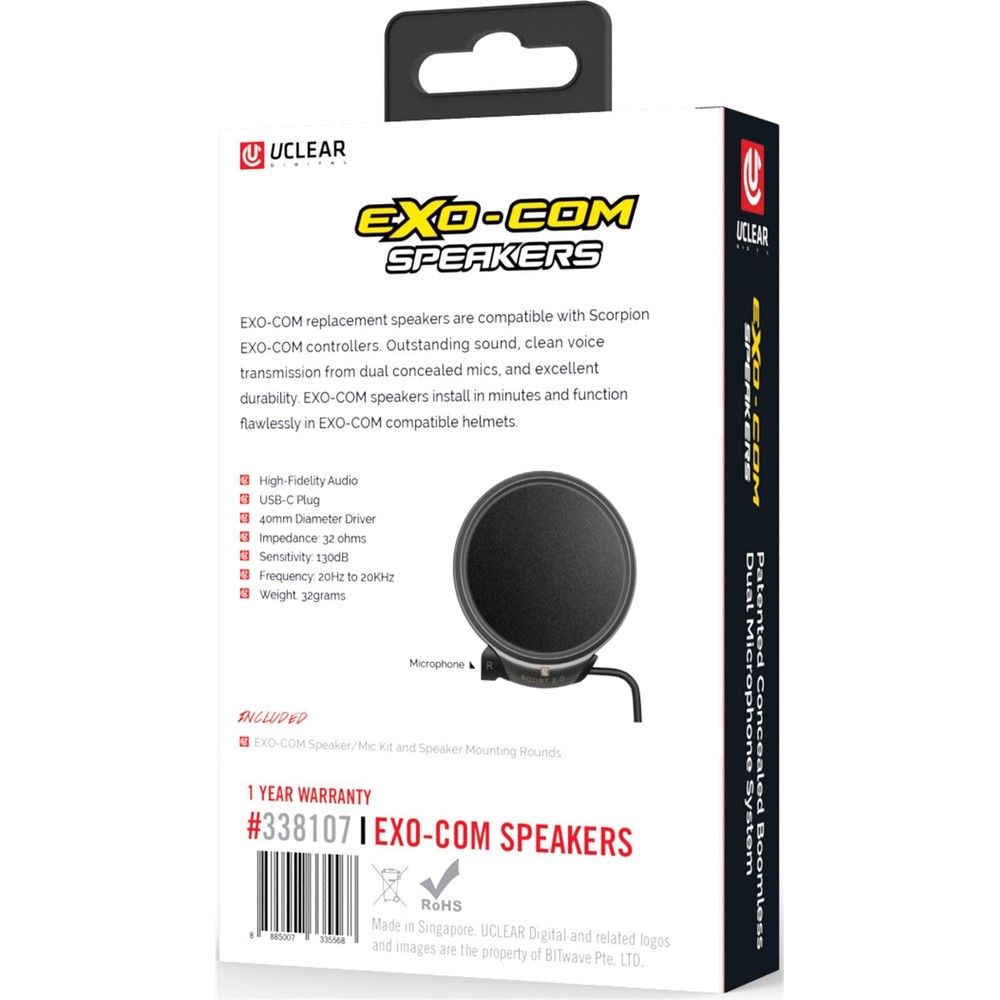 UClear Exo-Com Replacement Speaker/Mic Kit 338107