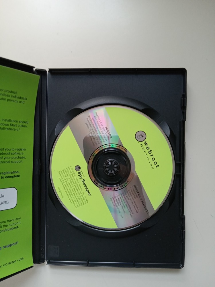 Webroot Software, Spy Sweeper, Windows, 2003-2007 (Excellent CD-Rom, With Code)