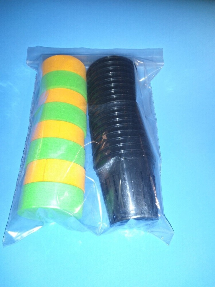 20 CLONE COLLAR INSERTS(green/orange) & 20 2" NET POT for HYDROPONIC GROW SYSTEM