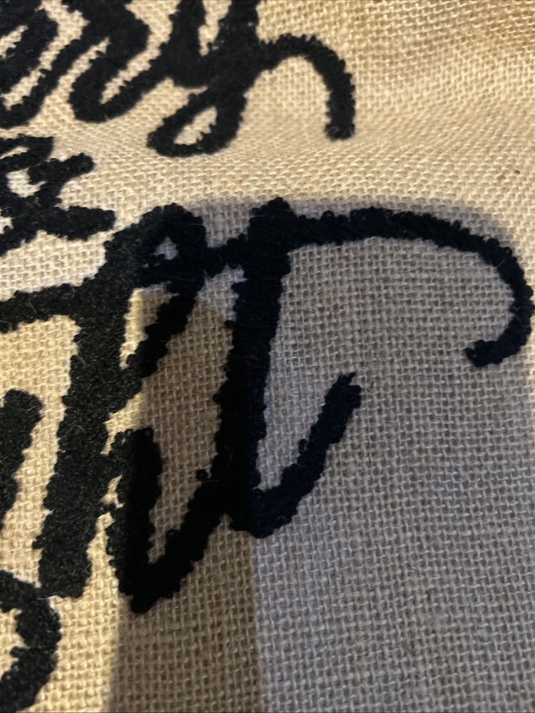Burlap Merry & Bright Embroidery & Appliqué Table Runner -80”x15”