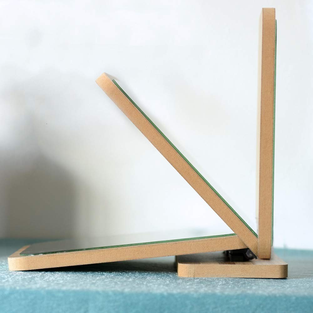 Rectangle Compact Table Mirror Standing Wood Framed Mirror Desktop Mirror 90 ...