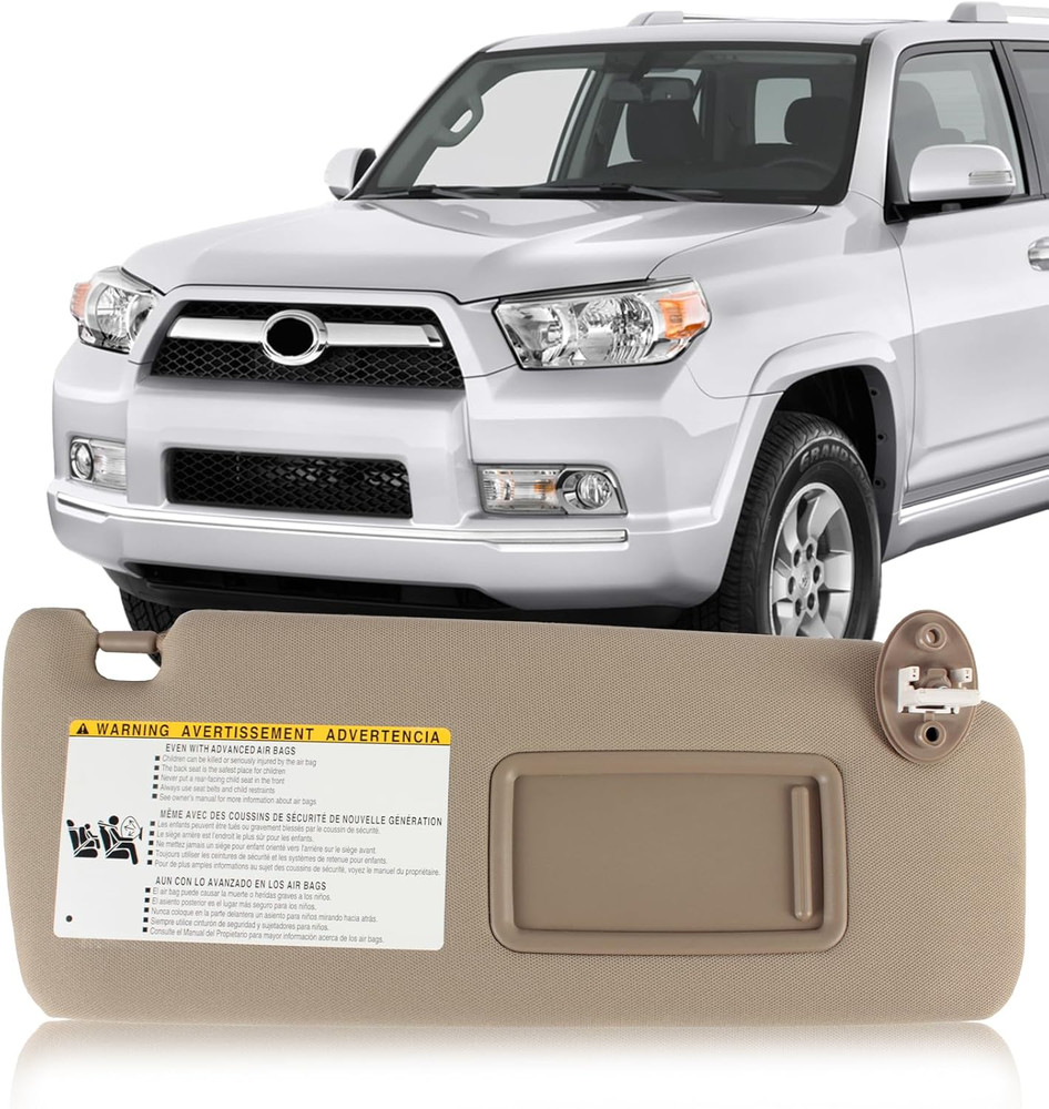 Right Passenger Side Sun Visor Compatible with 2010 2011 2012 2013 2014 2015 201