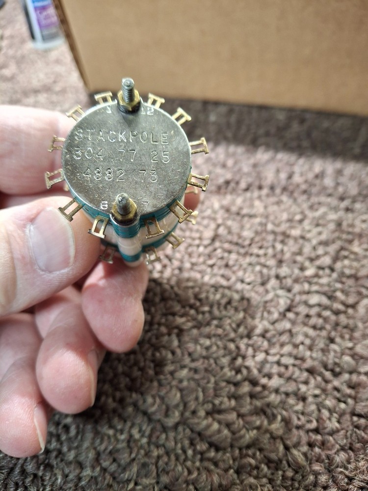 Stackpole Series 100 Concentric Shaft 12 Position Dual 12 Position Rotary Switch