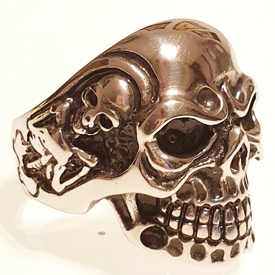 ☠ GOTHIC RING ☠ SKULLS ☠ DARK ☠ STEEL ☠