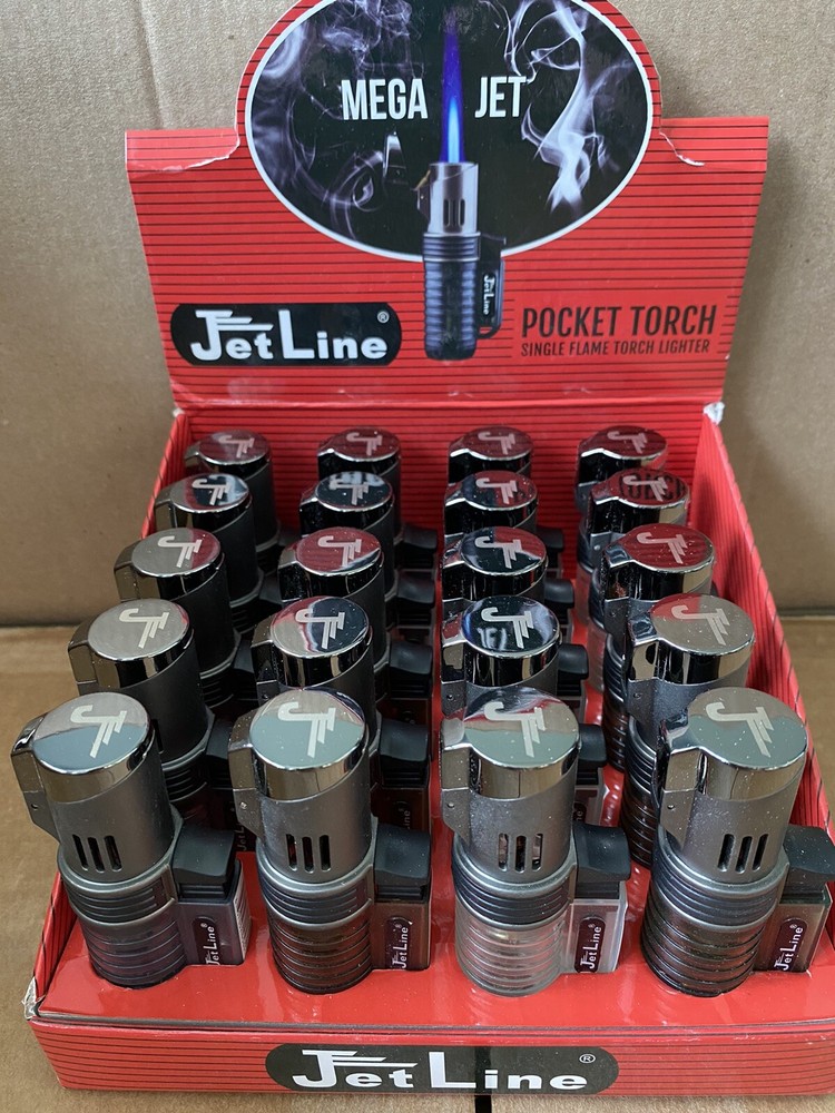 Jetline Pocket Torch Mega Jet Single Flame - Clear - New