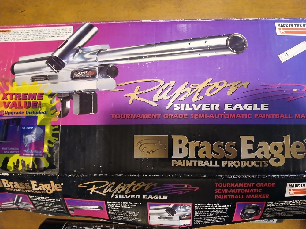 Raptor Silver Eagle Paintball Gun Used With Box