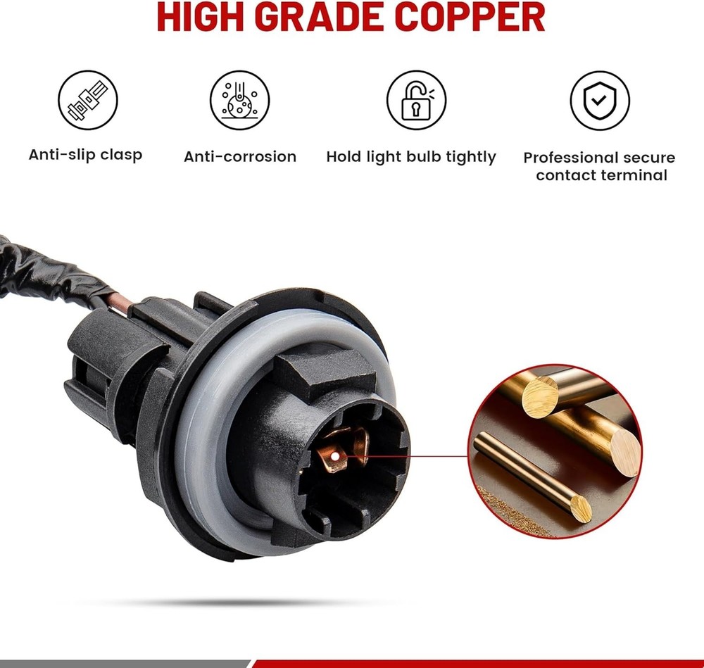 License Plate Light Socket Compatible with 2000-2013 Silverado Sierra Avalanc...