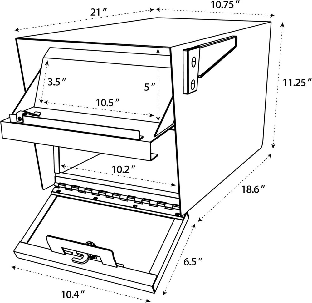 Sage Green Locking Security Mailbox - Protect Your Mail with Modern Elegance