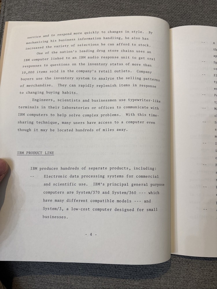 A Profile of IBM 1973