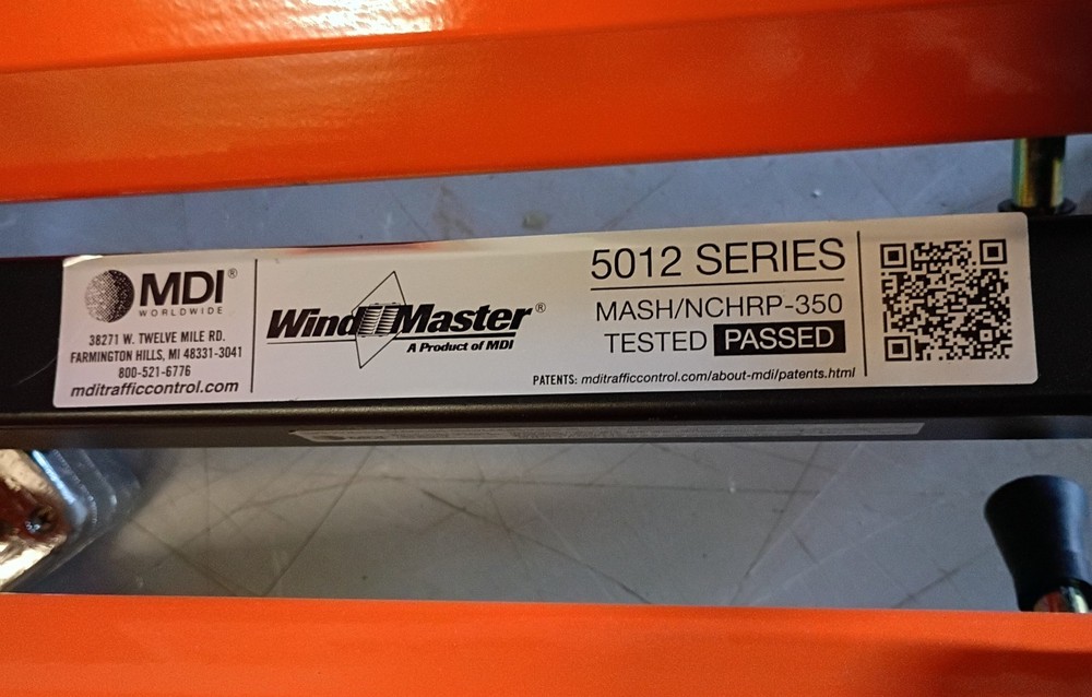 MDI Traffic Construction Sign Base Wind Master 5012 Series Portable Folding...