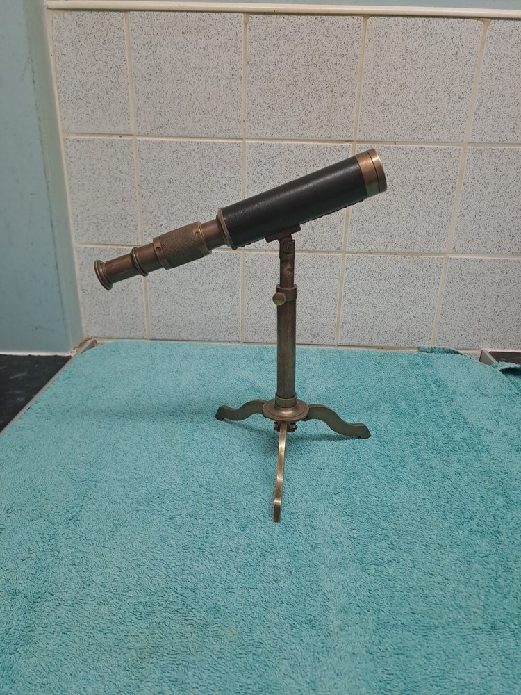 Antique Table Top Brass Telescope