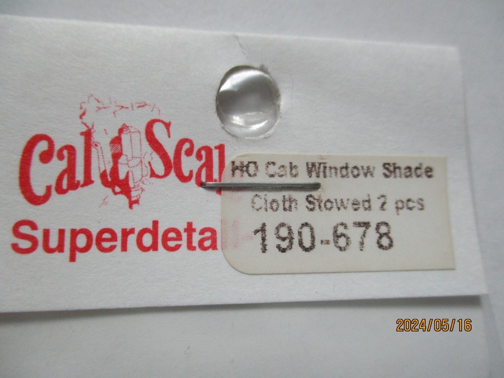 Cal Scale # 190-678 Cab Window Shade Cloth Folded. 2 per Pack. HO Scale