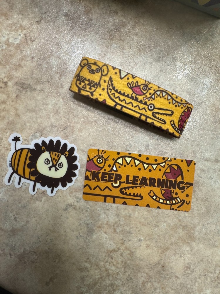 ZOX **KEEP LEARNING** #913 Silver Strap Medium New W/ Sticker!