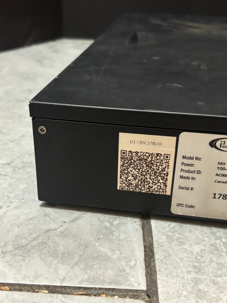 i3 International SRX Pro U1 Series with power cable (please read)