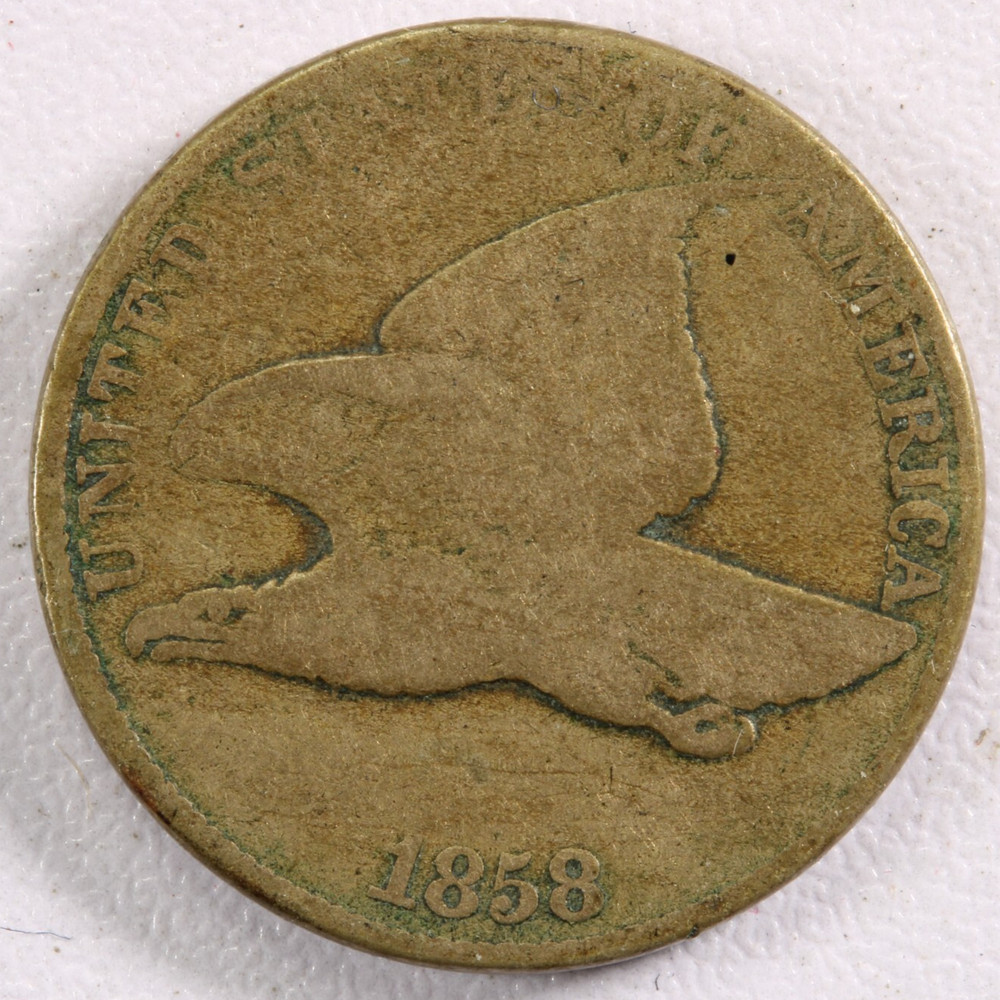 1858 Large Letter Flying Eagle Cent - VG