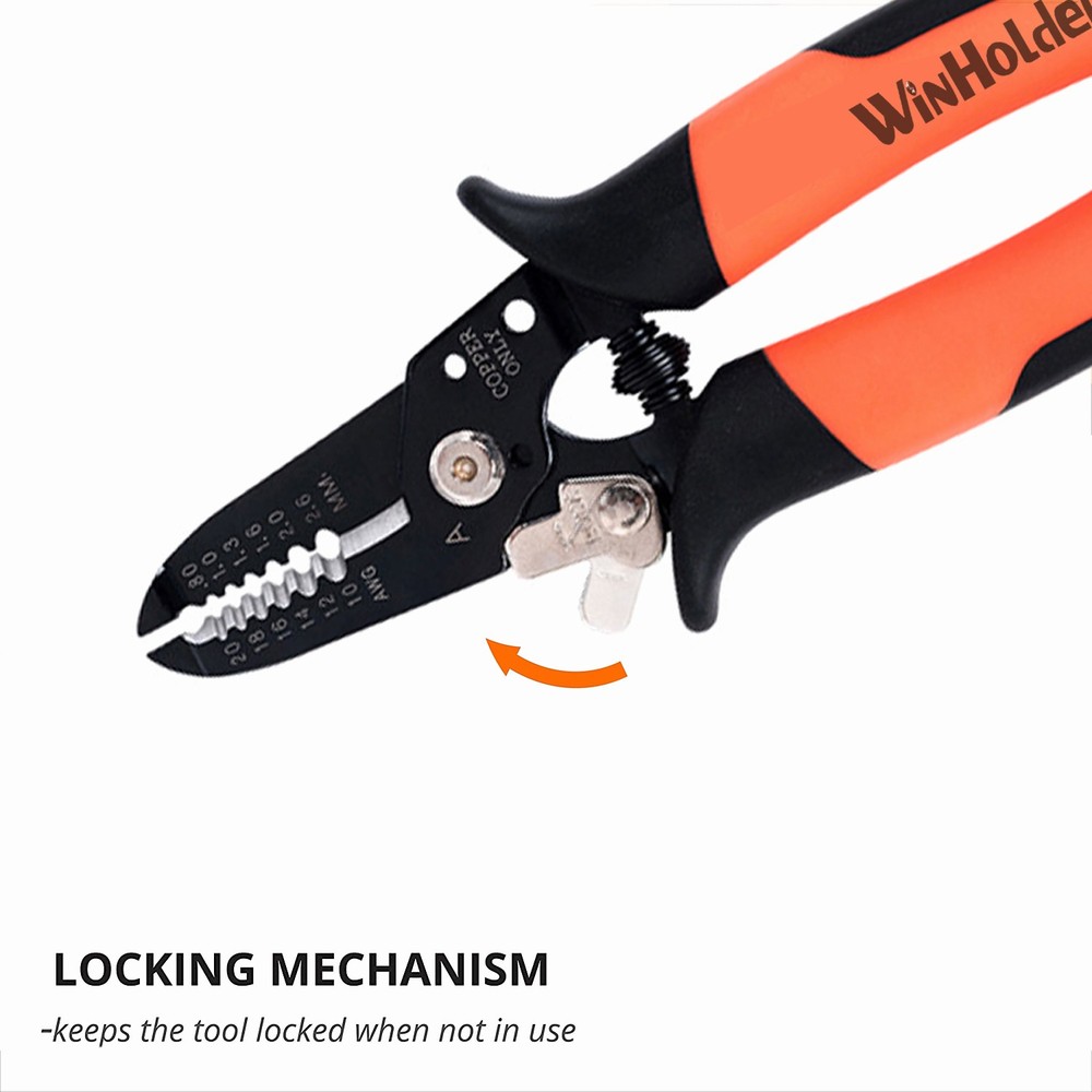 WinHolder AWG20 Professional Crimping Tool / Multi-Tool Wire Stripper and Cutter
