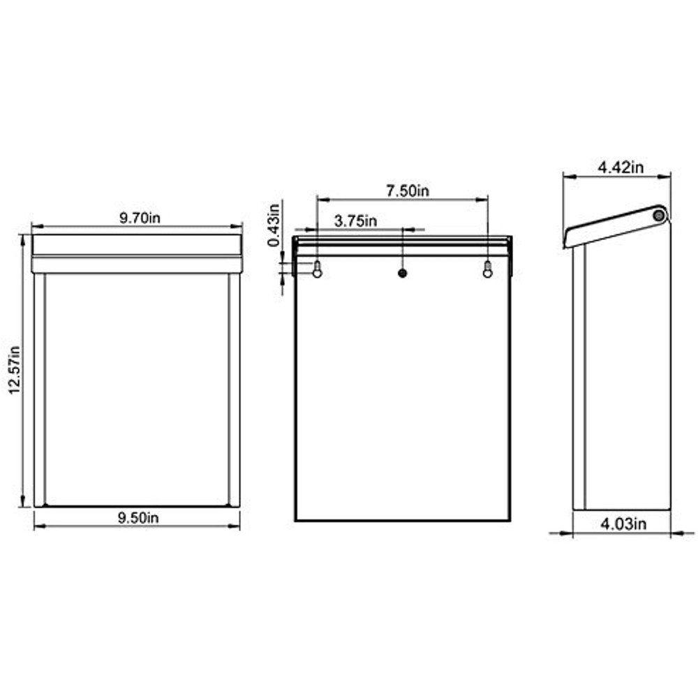 Gibraltar Mailboxes Designer Locking Medium Capacity Galvanized Steel Venetian