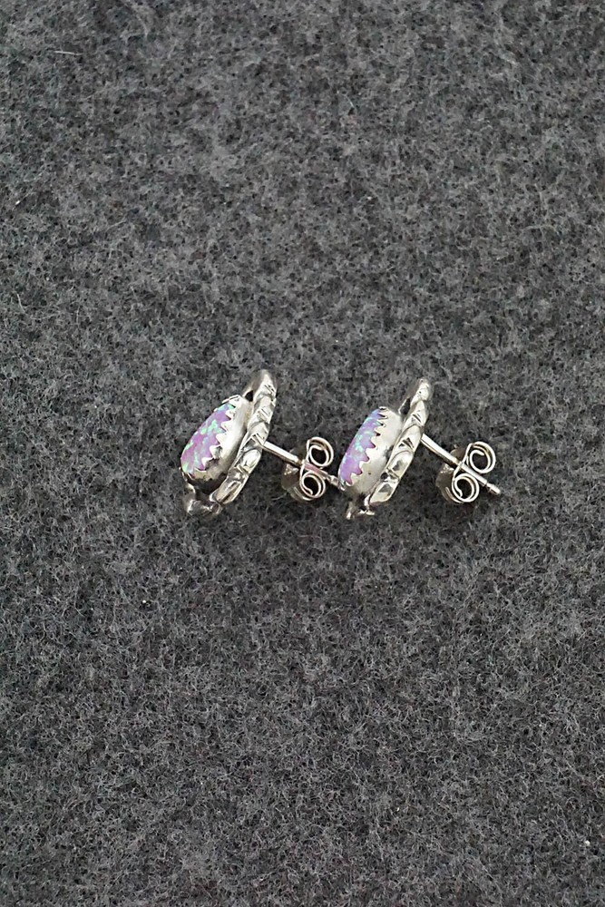 Opalite & Sterling Silver Earrings - Angeline Platero
